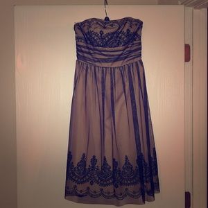 Black strapless formal dress